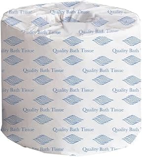 GEN Standard Bath Tissue, White Toilet Paper, 2-Ply, 4 x 3, 400 Sheets/Roll, Individually Wrapped, Commercial Case of 96 Rolls, Fits Standard-Roll Dispensers, Strong and Reliable