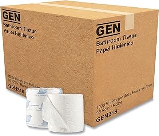 GEN 218 Standard Bath Tissue, 1-Ply, 1000 Sheets (Case of 96 Rolls)