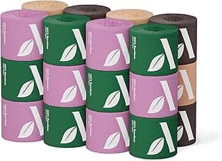 Amazon Aware Bamboo 3-Ply Toilet Paper, Unscented, 24 Rolls, FSC Certified, 350 Sheets, 8400 Count, Pack of 24, Plastic-Free