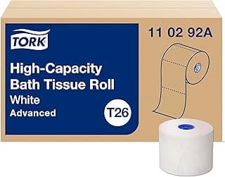 Tork High-Capacity Toilet Paper Roll White T26, Advanced, 2-Ply, 36 x 1000 sheets, 110292A