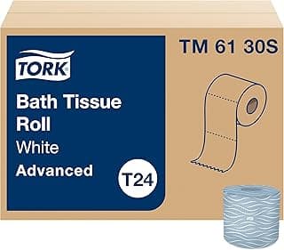 Tork Bath Tissue Roll Advanced 2-ply For everyday use at home Biodegradable 4x3.75", 500 sheets/roll, 48 rolls/case
