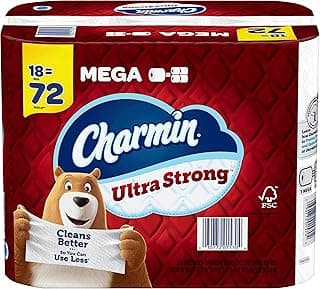 Charmin Ultra Strong Toilet Paper 18 Mega Rolls, 242 Sheets Per Roll