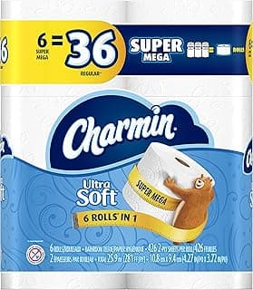 Charmin Ultra Soft Toilet Paper Super Mega Rolls, 6 Count